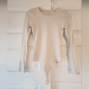 Nuuds ribbed bodysuit Bone- Medium